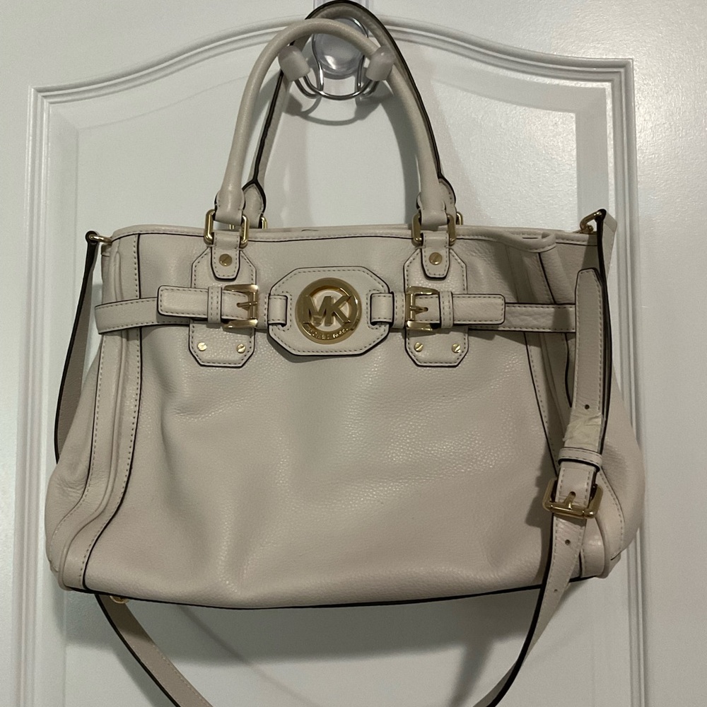 Michael Kors Cream Leather Tote Bag